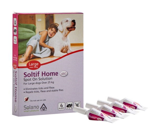 Soltif Home לכלב - אמפולות נגד פרעושים וקרציות